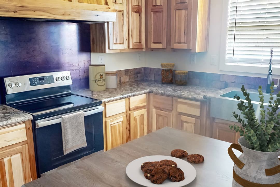 The ranch v74r kitchen home features