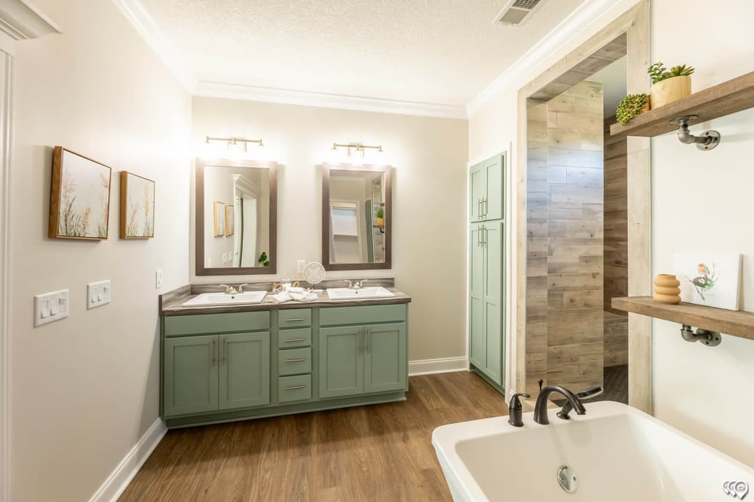 Cedar lake bathroom home features