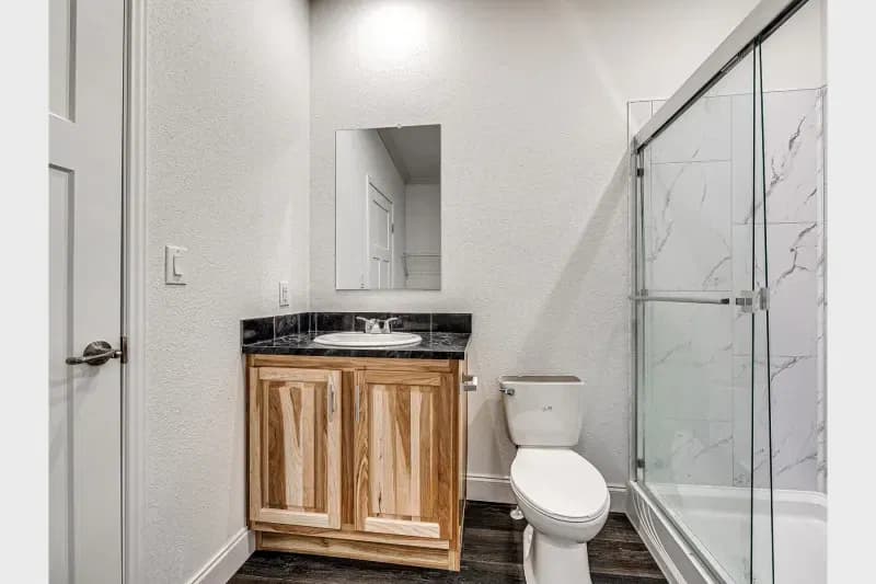 Contemporary cabin a700 bathroom home features