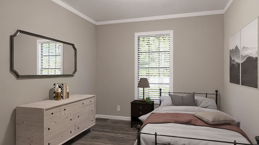 The lil' easy bedroom home features