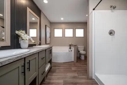 The crockett bathroom home features