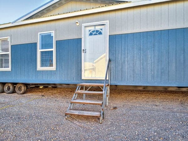 The tony exterior home features