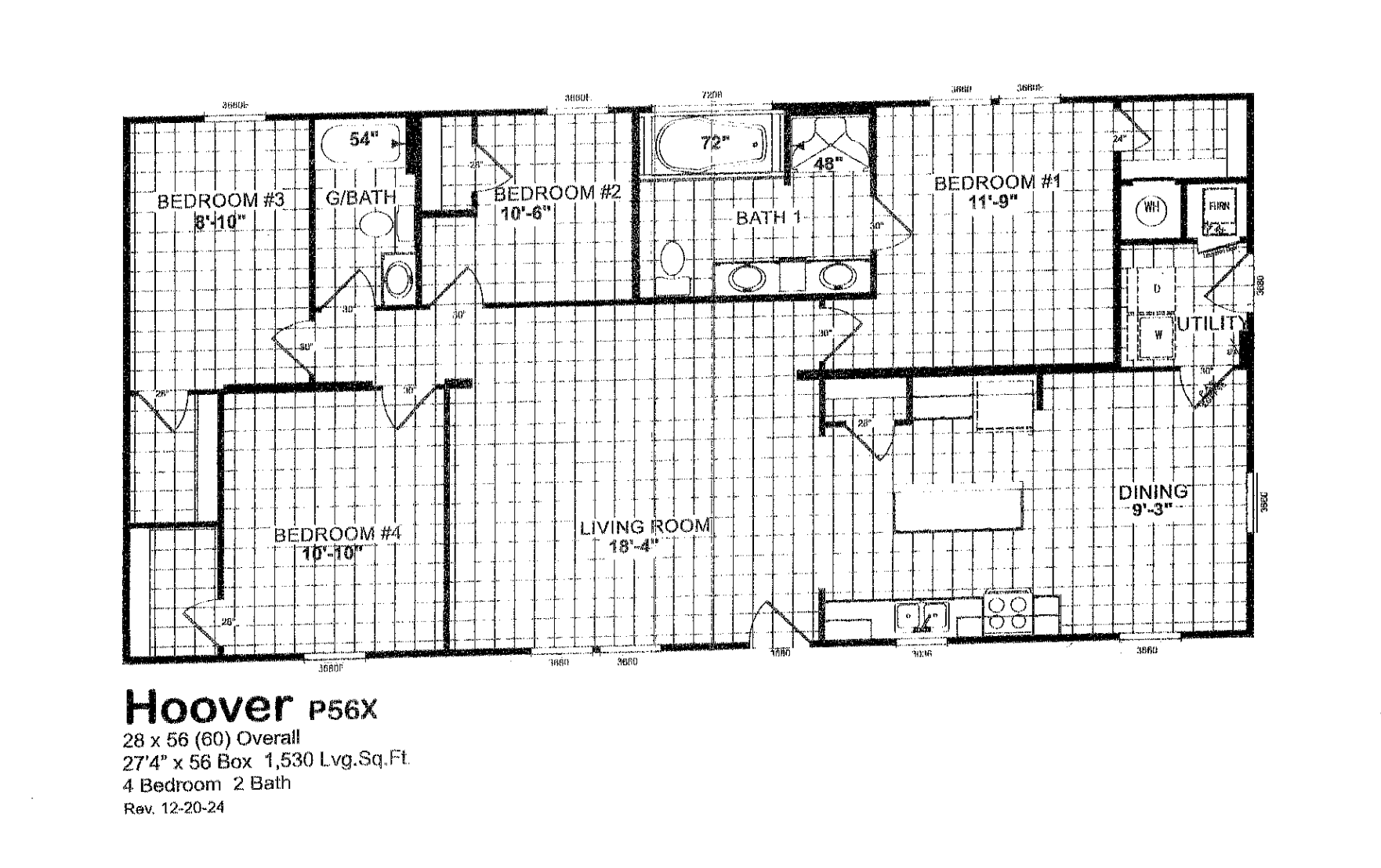 The hoover floor plan home features