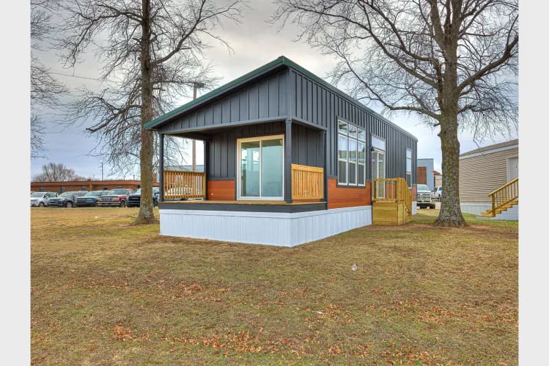 Contemporary cabin a700 elevation and exterior home features