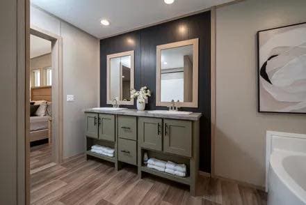 The crockett bathroom home features