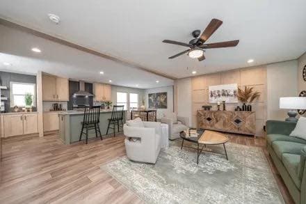 The crockett interior home features